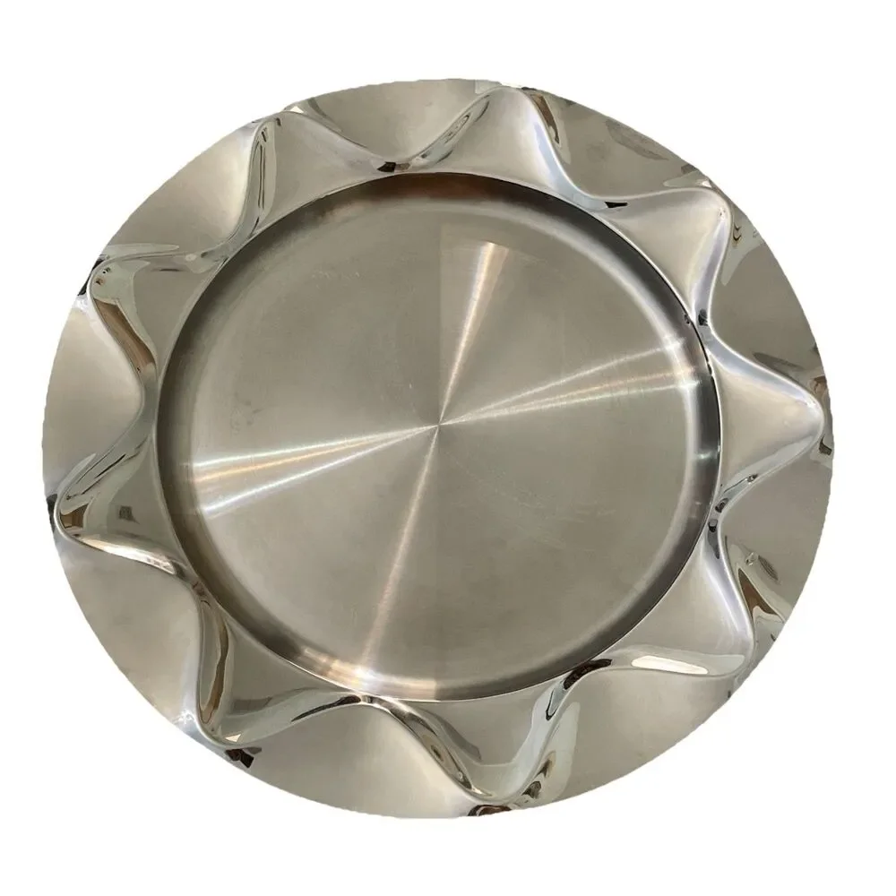 Dansk Origami Talc 13.5” Stainless Charger Plate Vintage Discontinued